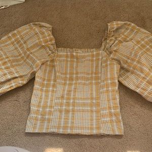 Maeve by Anthropologie puff sleeve square neck top